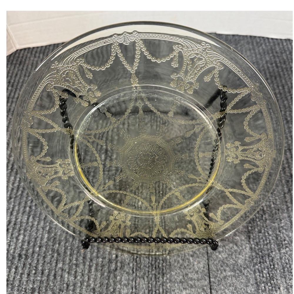 Vintage Hocking Glass Ballerina Yellow Depression Glass Luncheon Plate 9 Inch